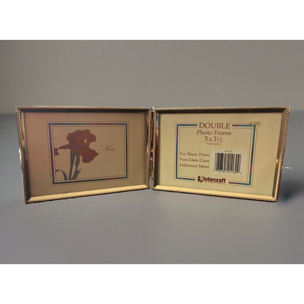Vintage Intercraft Double Hinged 5” x 3.5 Photo Frame